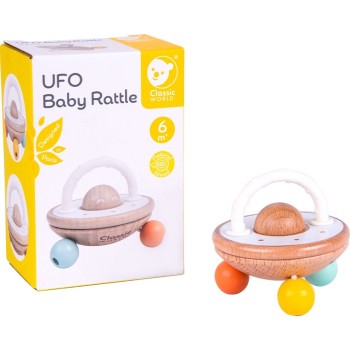 Classic World UFO Wooden Baby Rattle C10006 6927049010064