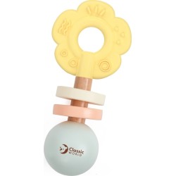 Classic World Wooden Flower Rattle With Chew C10037 6927049010378
