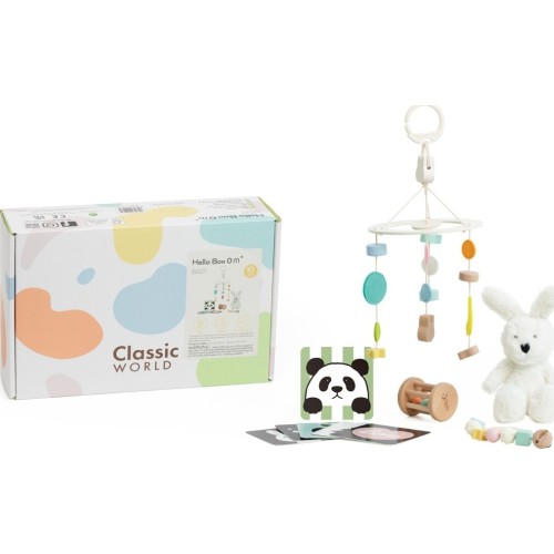 Classic World Ξύλινο Σετ για Μωρά 0Μ+ Hello Box C10027 6927049010279