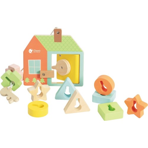 Classic World Wooden Skill House With Locks C20143 6927049021435