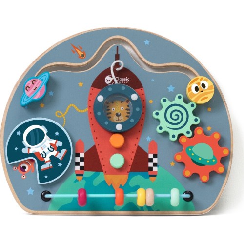 Classic World Wooden Activity Board Rocket C20170 6927049021701