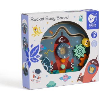 Classic World Wooden Activity Board Rocket C20170 6927049021701