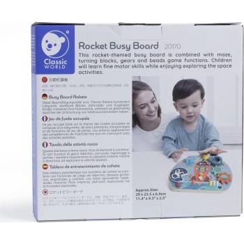Classic World Wooden Activity Board Rocket C20170 6927049021701