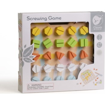 Classic World Wooden Set With Screwdriver and Screws C20180 6927049021800