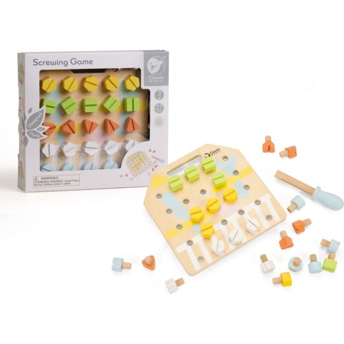 Classic World Wooden Set With Screwdriver and Screws C20180 6927049021800