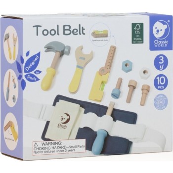 Classic World Wooden Tool Set With Belt C20184 6927049021848