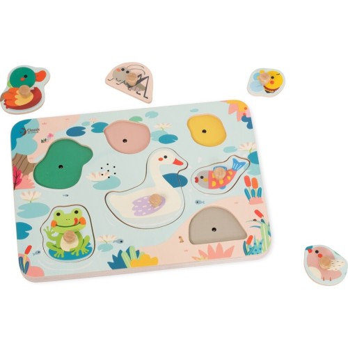 Classic World Wooden Jigsaw Puzzle With Animal Sounds C40078 6927049040788