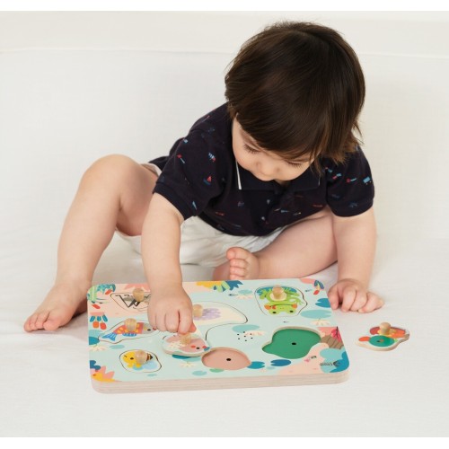 Classic World Wooden Jigsaw Puzzle With Animal Sounds C40078 6927049040788