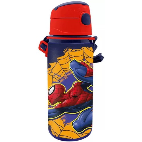 kids licensing Spiderman Aluminium Water Bottle With Handle 600Ml Spiderman SP50073 8435507885348