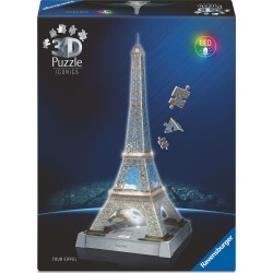 Ravensburger 3D Iconics Πύργος του Άιφελ Night Edition 216τμχ 12008024 4005555080244