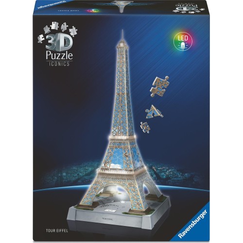 Ravensburger 3D Iconics Πύργος του Άιφελ Night Edition 216τμχ 12008024 4005555080244