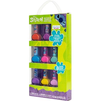kids licensing Disney Stitch Non-Toxic Peel-Off Water-Based Safe Quick Dry Nail Polish |Gift Kit Set For Kids Tweens Girls, Shim