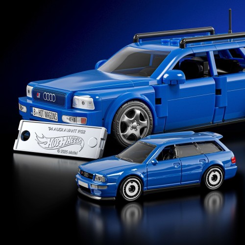 Mattel Brick Shop Hot Wheels '94 Audi Avant RS2 Building Toy Kit (253 Pieces), For Collectors JGR28 194735331550