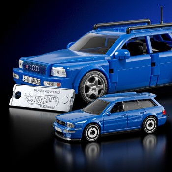 Mattel Brick Shop Hot Wheels '94 Audi Avant RS2 Building Toy Kit (253 Pieces), For Collectors JGR28 194735331550