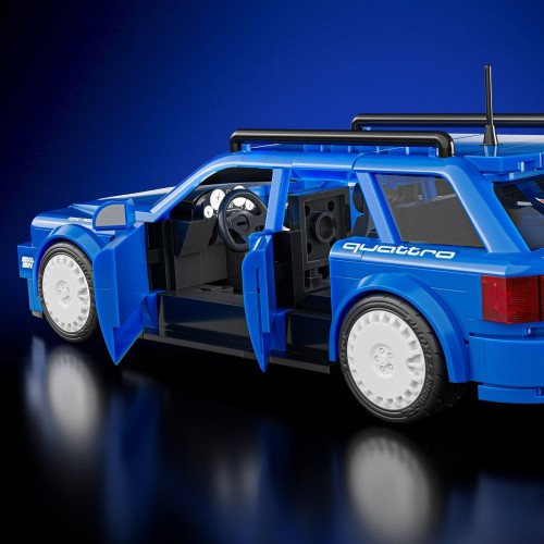 Mattel Brick Shop Hot Wheels '94 Audi Avant RS2 Building Toy Kit (253 Pieces), For Collectors JGR28 194735331550