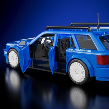 Mattel Brick Shop Hot Wheels '94 Audi Avant RS2 Building Toy Kit (253 Pieces), For Collectors JGR28 194735331550