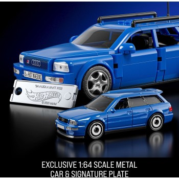 Mattel Brick Shop Hot Wheels '94 Audi Avant RS2 Building Toy Kit (253 Pieces), For Collectors JGR28 194735331550