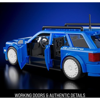 Mattel Brick Shop Hot Wheels '94 Audi Avant RS2 Building Toy Kit (253 Pieces), For Collectors JGR28 194735331550