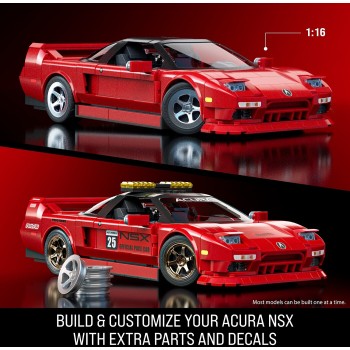 Mattel Brick Shop Hot Wheels ’90 Acura NSX Building Toy (876 Pieces), For Collectors JFT17 194735304806