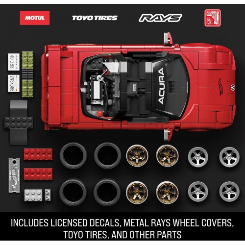 Mattel Brick Shop Hot Wheels ’90 Acura NSX Building Toy (876 Pieces), For Collectors JFT17 194735304806