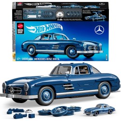 Hot Wheels Mattel Brick Shop Mercedes-Benz 300 SL Building Toy Kit (1600 Pieces), For Collectors HWW25 194735221899