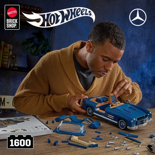 Hot Wheels Mattel Brick Shop Mercedes-Benz 300 SL Building Toy Kit (1600 Pieces), For Collectors HWW25 194735221899