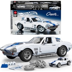 Mattel Brick Shop Hot Wheels Corvette Grand Sport Building Toy Kit (918 Pieces), For Collectors JGR31 194735320592