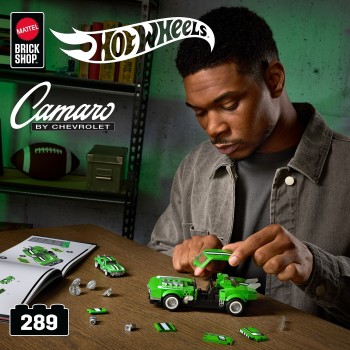 Mattel Brick Shop Hot Wheels Custom ’68 Camaro Building Toy Kit (289 Pieces), For Collectors JFT16 194735304837