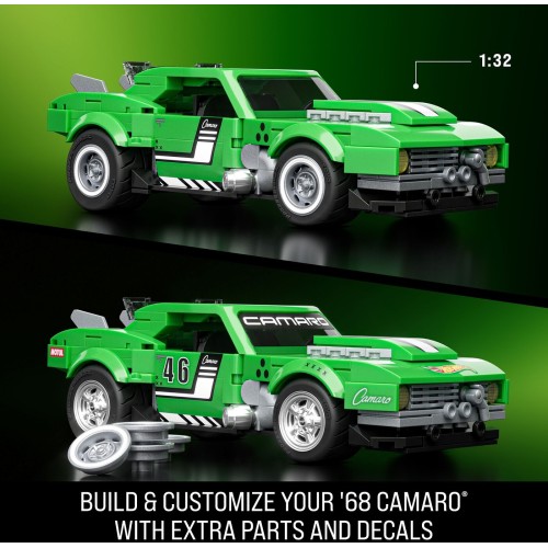 Mattel Brick Shop Hot Wheels Custom ’68 Camaro Building Toy Kit (289 Pieces), For Collectors JFT16 194735304837