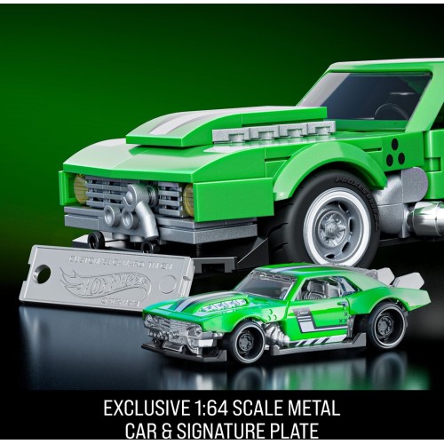 Mattel Brick Shop Hot Wheels Custom ’68 Camaro Building Toy Kit (289 Pieces), For Collectors JFT16 194735304837