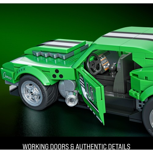 Mattel Brick Shop Hot Wheels Custom ’68 Camaro Building Toy Kit (289 Pieces), For Collectors JFT16 194735304837