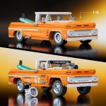 Mattel Brick Shop Hot Wheels Custom ’62 Chevy Pickup Building Toy Kit (858 Pieces), For Collectors JFT20 194735304820