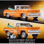 Mattel Brick Shop Hot Wheels Custom ’62 Chevy Pickup Building Toy Kit (858 Pieces), For Collectors JFT20 194735304820