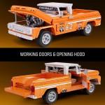 Mattel Brick Shop Hot Wheels Custom ’62 Chevy Pickup Building Toy Kit (858 Pieces), For Collectors JFT20 194735304820
