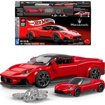 Mattel Brick Shop Hot Wheels Maserati Mc20 Building Toy Kit (250 Pieces), For Collectors JFR90 194735331543
