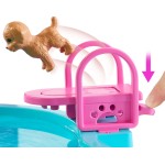 Mattel Barbie Dream Pool Playset With Slide & Bubbling Hot Tub, 20+ Accessories Including Pet, Floaties & More JFP01 19473530267