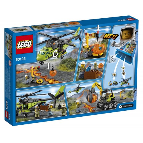 LEGO City In/Out Ελικόπτερο Τροφοδοσίας Ηφαιστείου 60123 5702015594844
