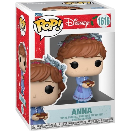 Funko pop! disney: princess holiday - anna - frozen - collectable vinyl figure -  86076 889698860765