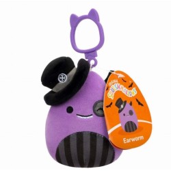 Squishmallows Halloween - Plush Keychain Wave 2 (6 Designs) 9Cm - Jazwares Halloween Earworm The Monster, Earworn The Monster, S