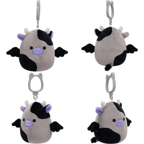 Squishmallows Halloween - Plush Keychain Wave 2 (6 Designs) 9cm - Jazwares Halloween Bridgette the Bat, Bridgette the Cow, Sqcp0