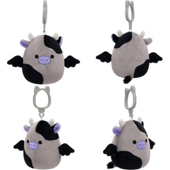 Squishmallows Halloween - Plush Keychain Wave 2 (6 Designs) 9cm - Jazwares Halloween Bridgette the Bat, Bridgette the Cow, Sqcp0