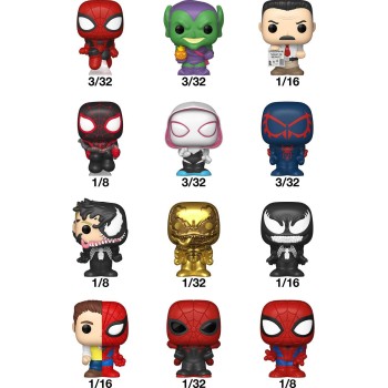 Spiderman Funko Bitty Pop! Singles: Spider-Man Mystery Mini Figures (Blind Bag/Random) Vinyl Figures 85719 889698857192