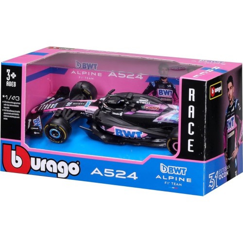 Formula 1 Htlnuzd Bburago 1:43 2024 New F1 Bwt Alpine A52410 Pierre Gasly Alloy Racin 18/60039 4893993382194