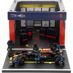 Bburago Formula 1 1:43 2024 Race Oracle Red Bull Rb20 Pit Pass, Max Verstappen 1 Diorama 18/38453 (#1) 4893993384532