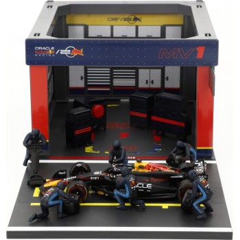 Bburago Formula 1 1:43 2024 Race Oracle Red Bull Rb20 Pit Pass, Max Verstappen 1 Diorama 18/38453 (#1) 4893993384532