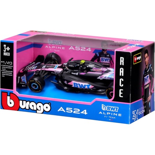 Bburago Formula 1 Alpine A524 2024: Μοντέλο Αυτοκινήτου Σε Κλίμακα 1:43, Από Τον Οδηγό 10 Pierre Gasly 18/60039 4893993017980