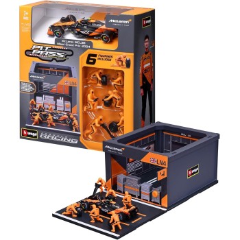 Bburago Formula 1 Pit Stop Mclaren Mcl38 20244 Norris, Playset Με Diorama, 1:43 Και 6 Μηχανικοί 18/38451 (#4) 4893993384518