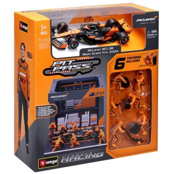 Bburago Formula 1 1/43 F1 Pit Pass - Mclaren (N.81) Oscar Piastri 18/38451 (#81) 4893993018048