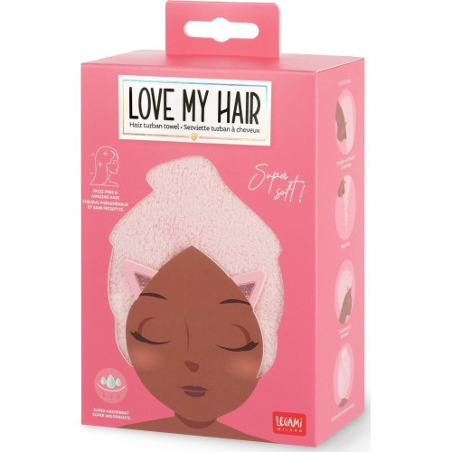 Legami Πετσέτα Μαλλιών Kitty Hair Turban Towel - Love My Hair Kitty HTW0002 8052694000912