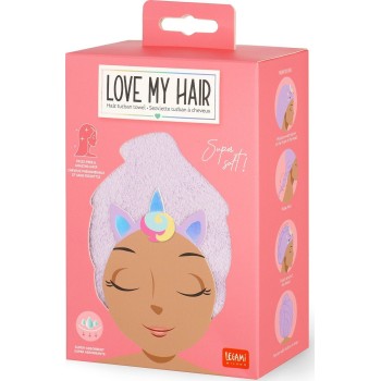Legami Unicorn Hair Turban Towel - Love My Hair unicorn HTW0003 8052694023157
